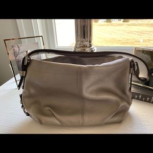Coach pewter hobo bag